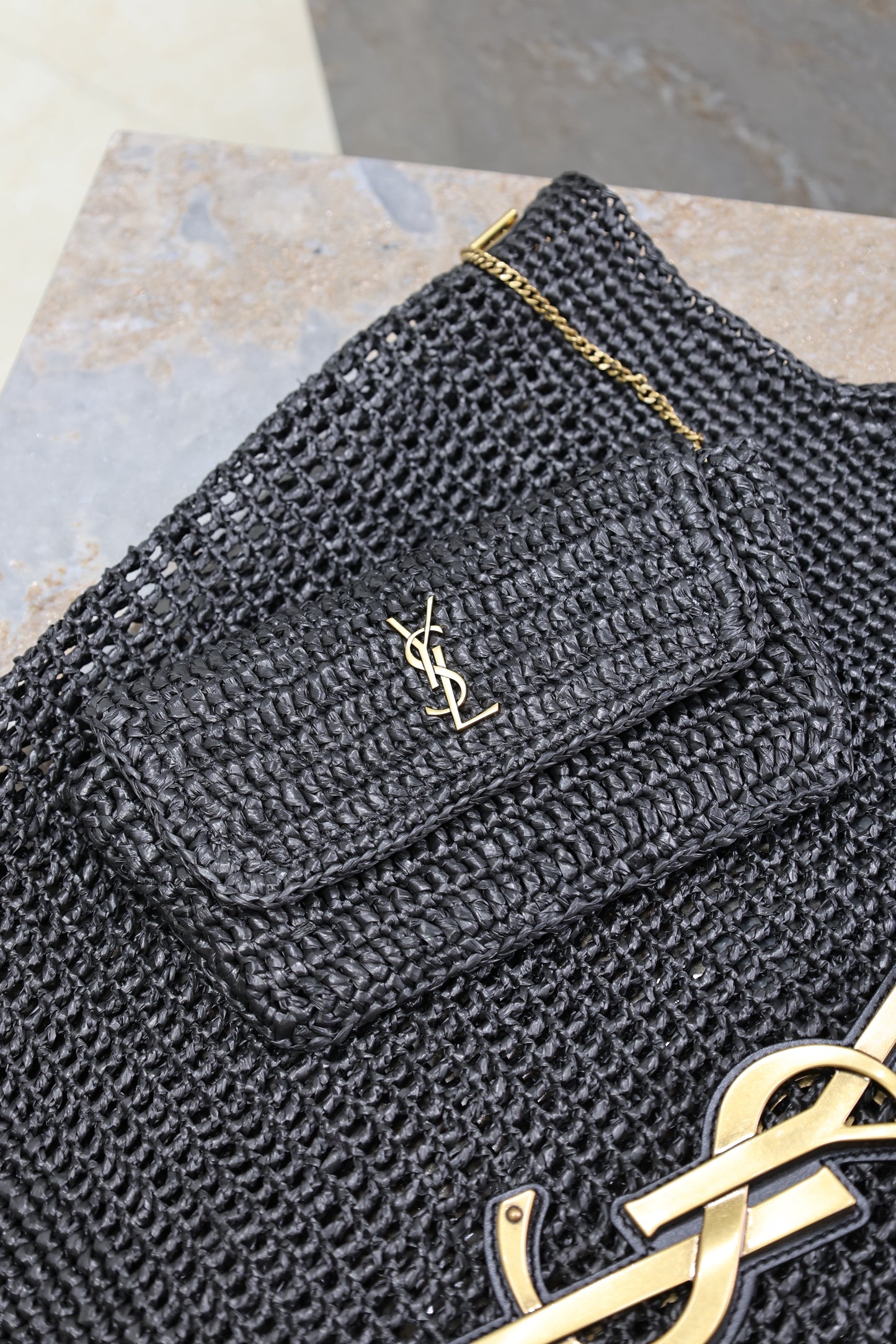 SL ICARE IN RAFFIA BAG
