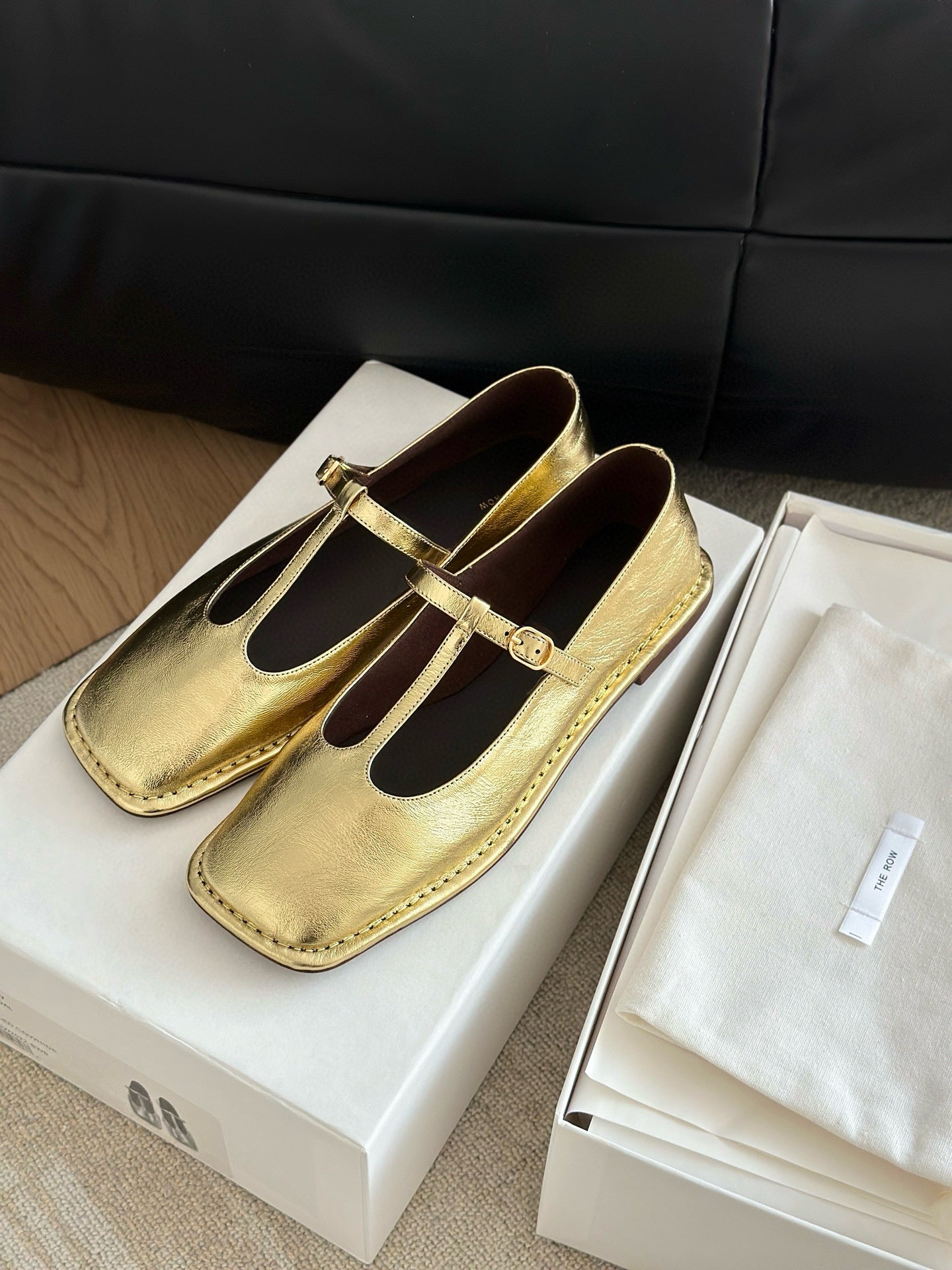 THE ROW T STRAP FLATS