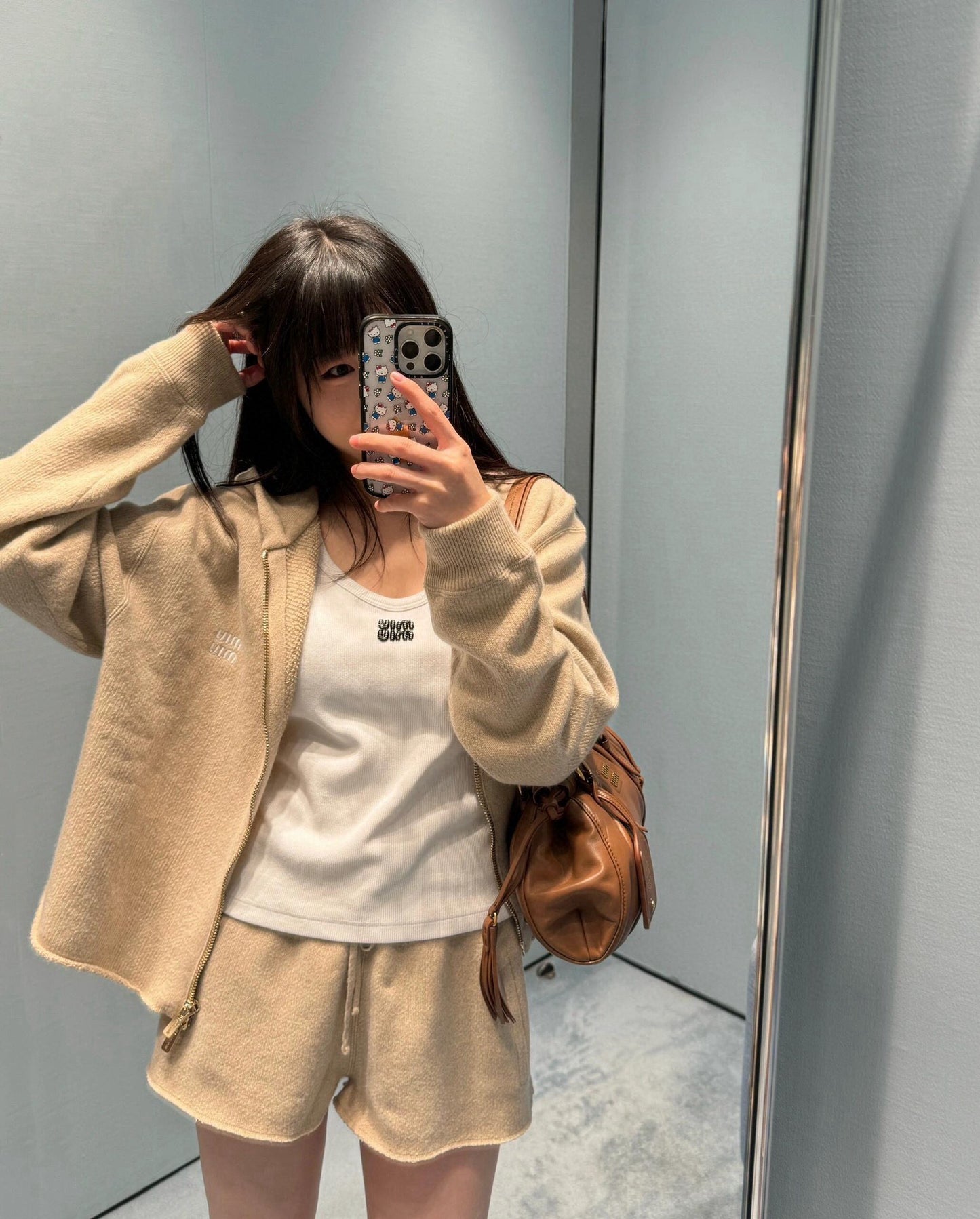 MIU M ZIP HOODIE