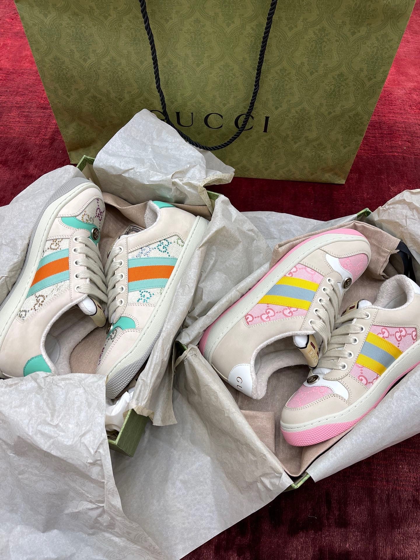 GG SCREENER LEATHER SNEAKERS
