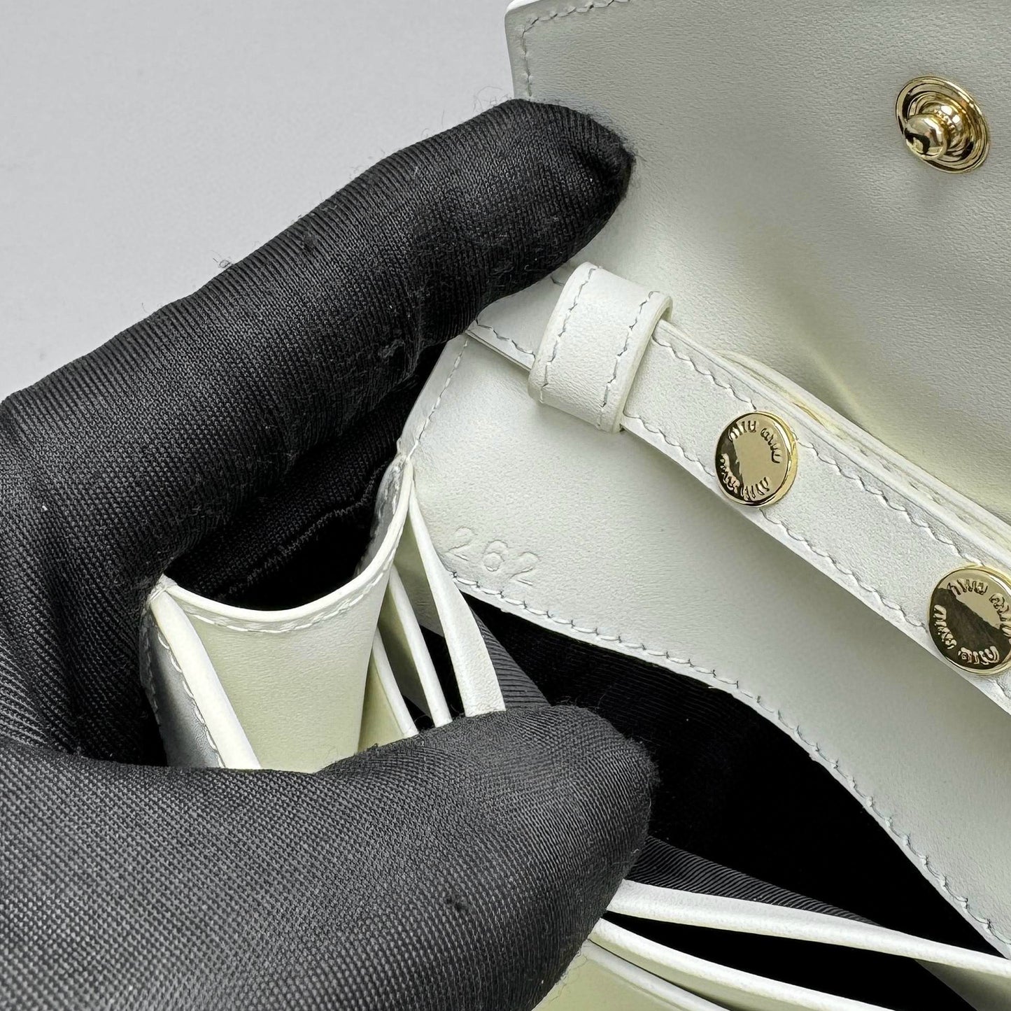 MIU M SHOULDER STRAP WALLET