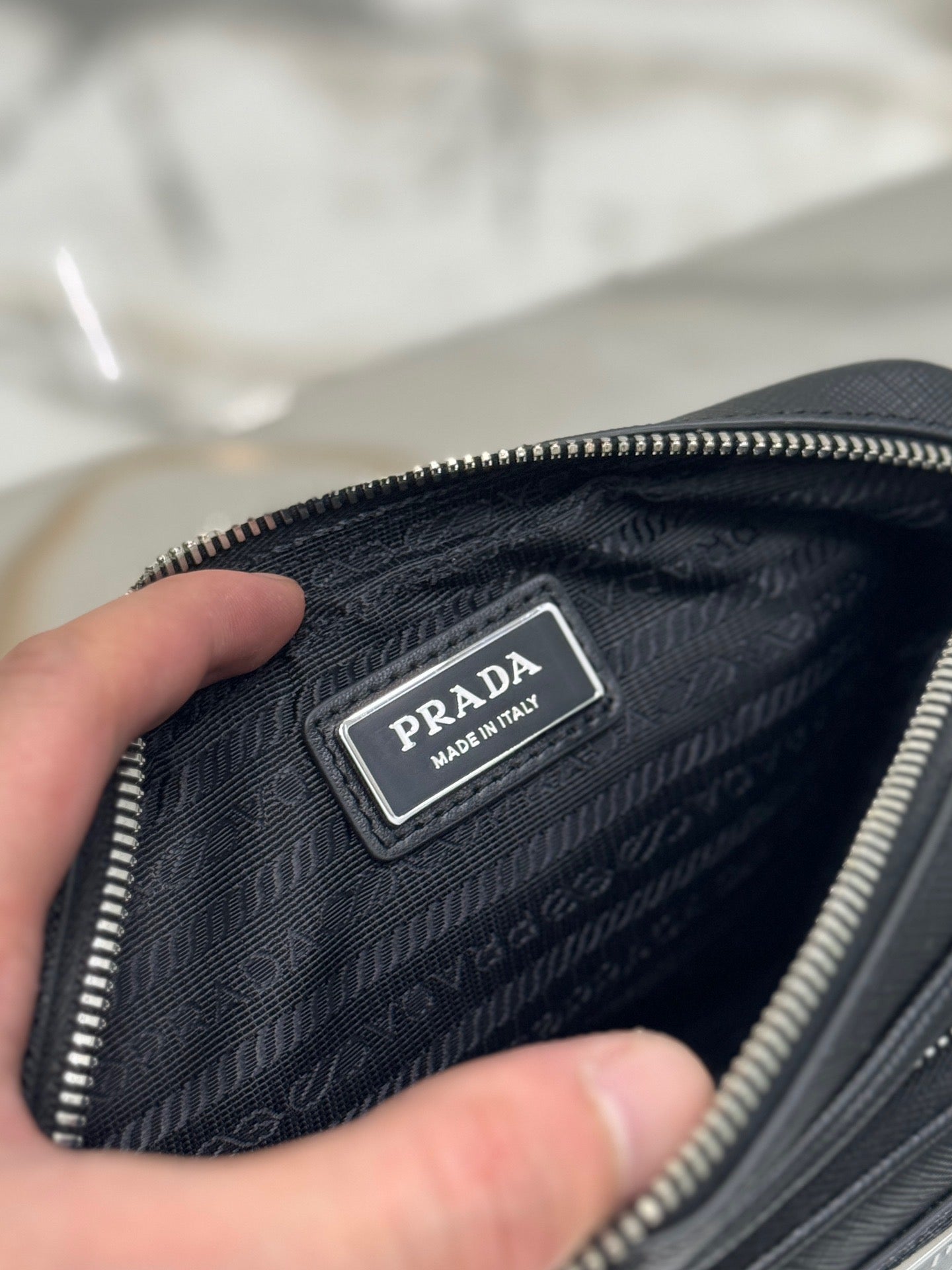 PD SAFFIANO LEATHER SHOULDER BAG