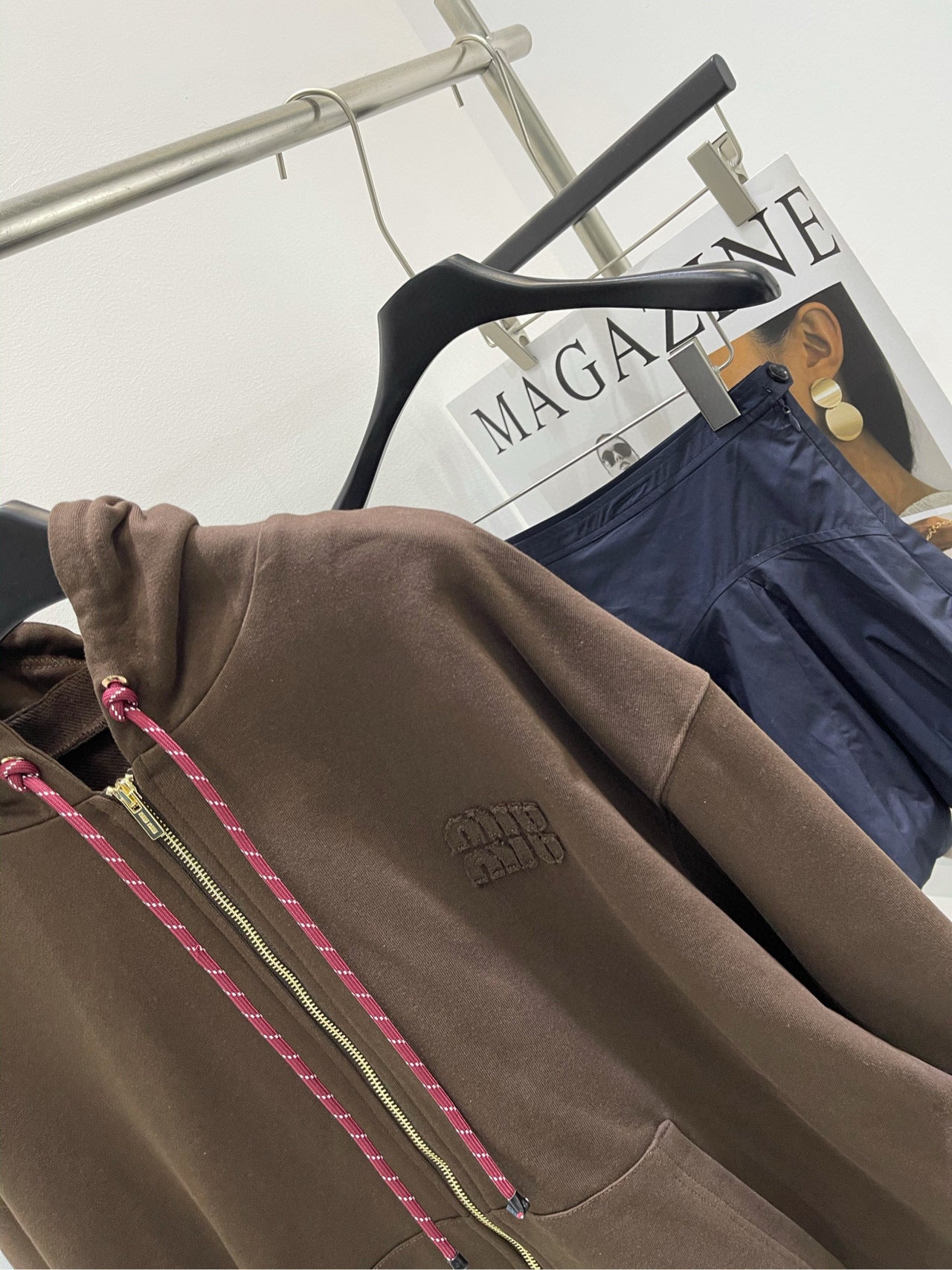 MIU M ZIP HOODIE