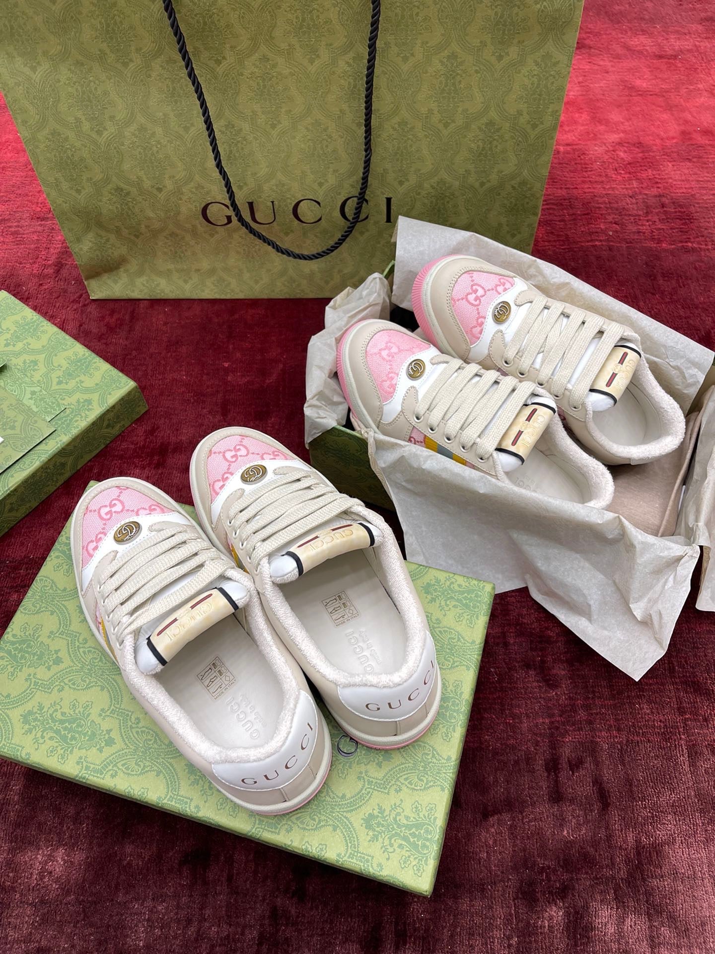 GG SCREENER LEATHER SNEAKERS