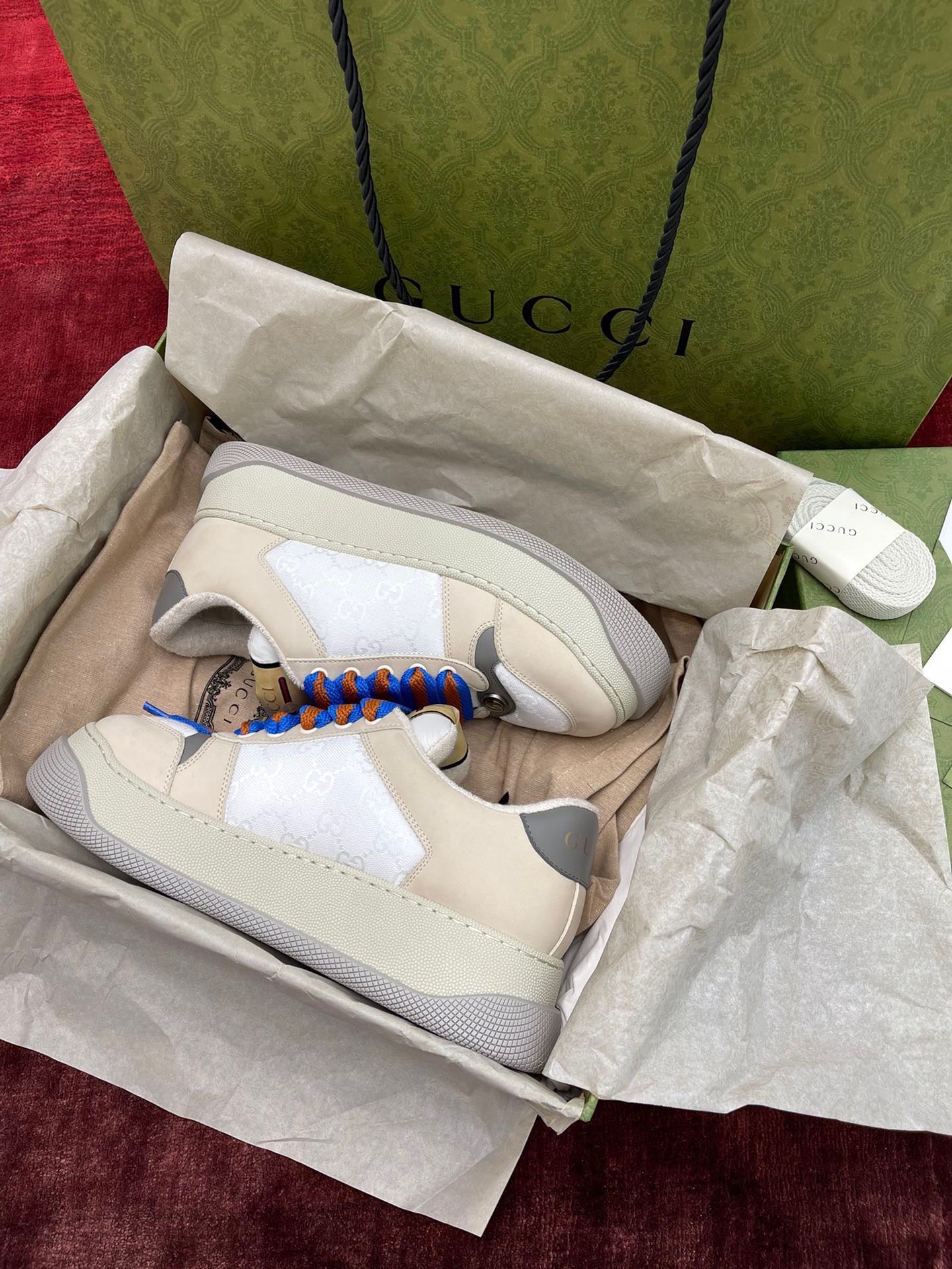 GG SCREENER LEATHER SNEAKERS