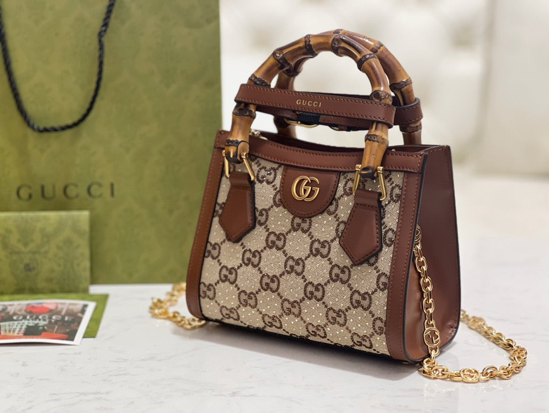GG DIANA CRYSTALS SMALL TOTE BAG