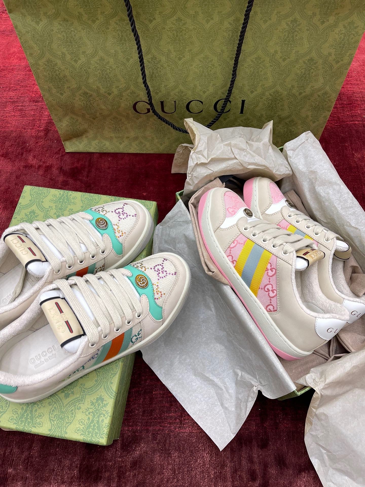 GG SCREENER LEATHER SNEAKERS
