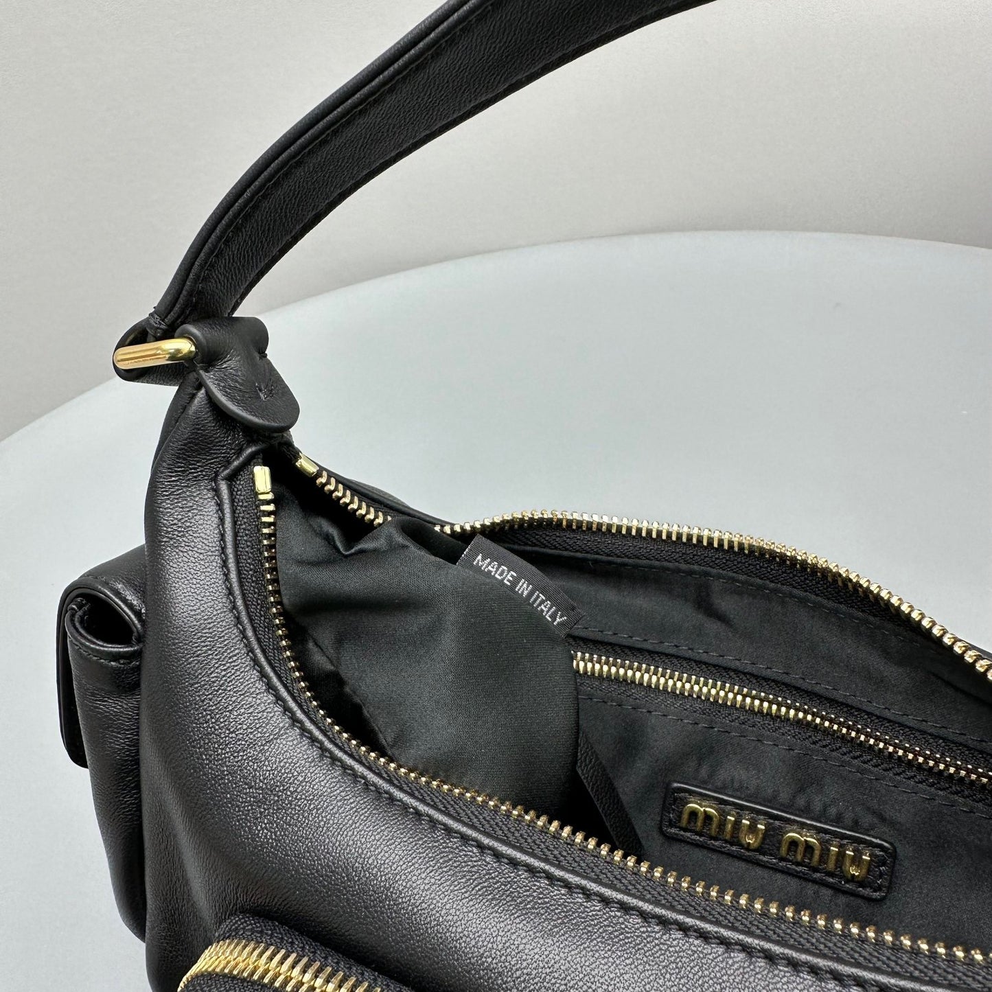 MIU M NAPPA LEATHER POCKET BAG