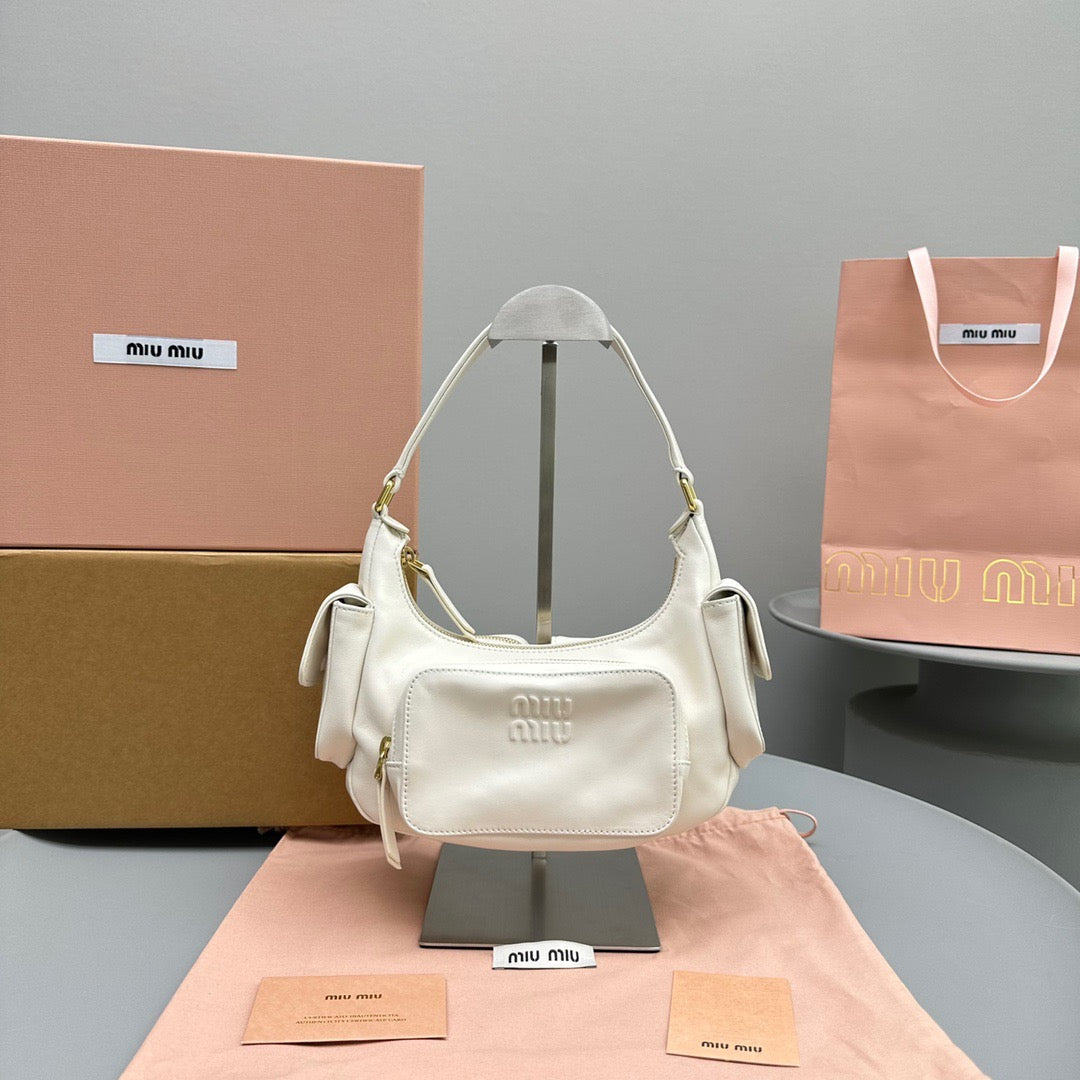 Miu Miu Pocket Bag In Nappa Leather in White