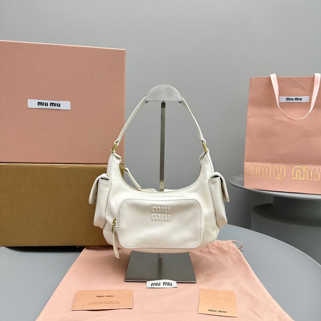 MIU M NAPPA LEATHER POCKET BAG