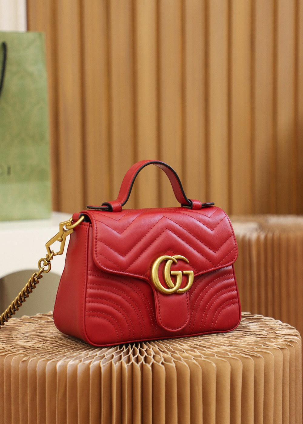 GG MARMONT MINI TOP HANDLE BAG