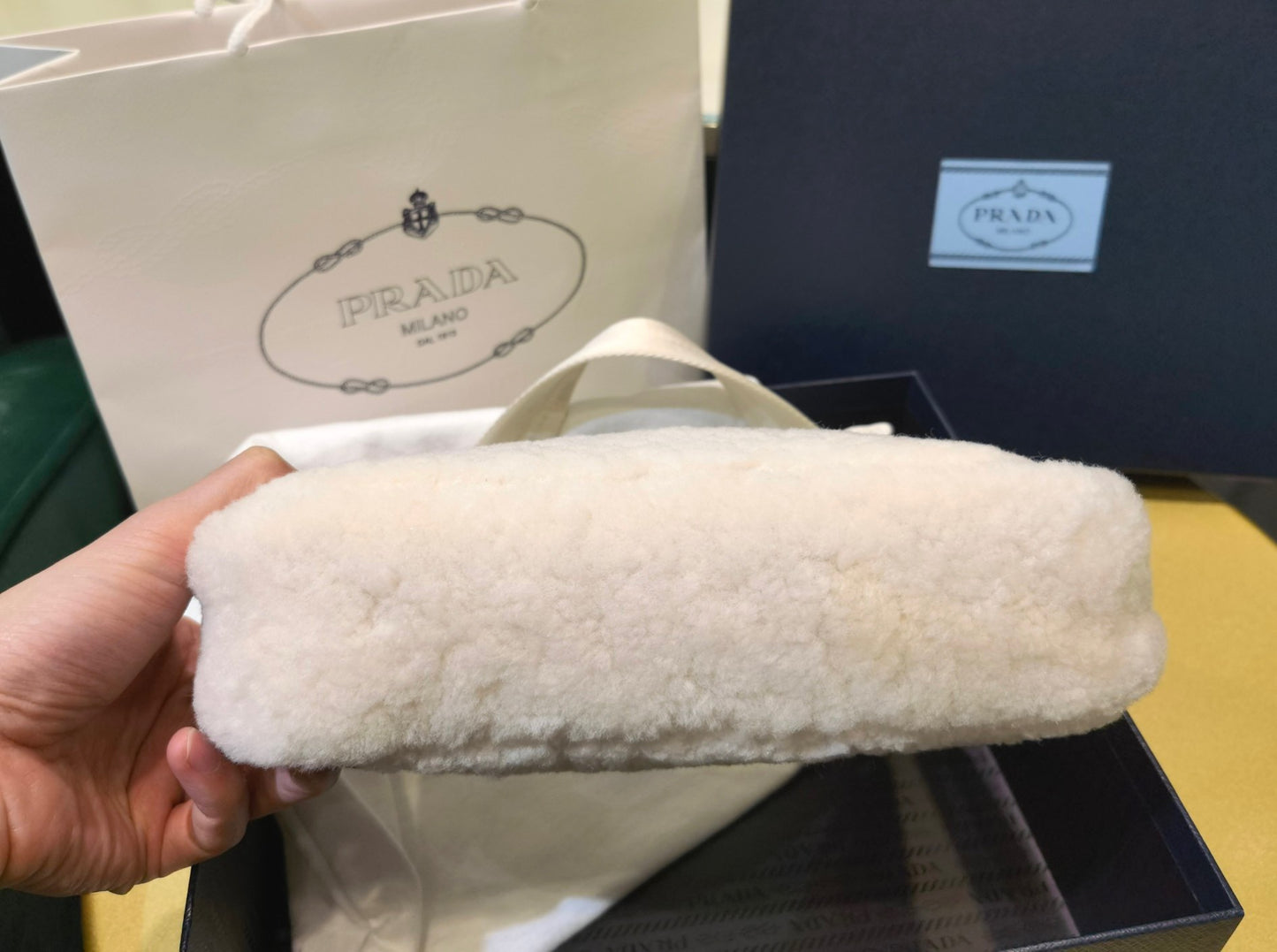 PD RE-EDITION 2000 SHEARLING SHOULDER BAG