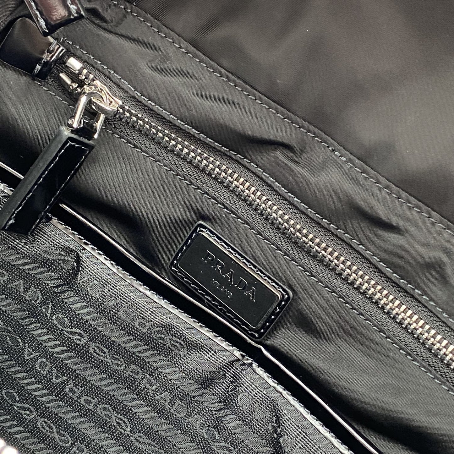 PD SIGNAUX NYLON AND LEATHER HOBO BAG
