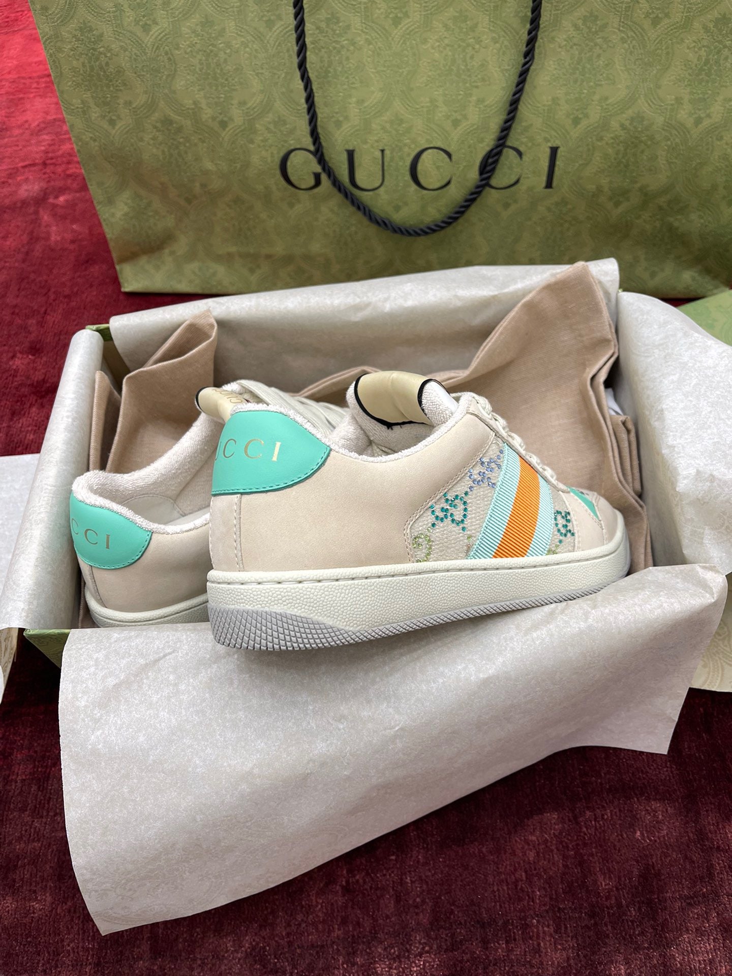 GG SCREENER LEATHER SNEAKERS