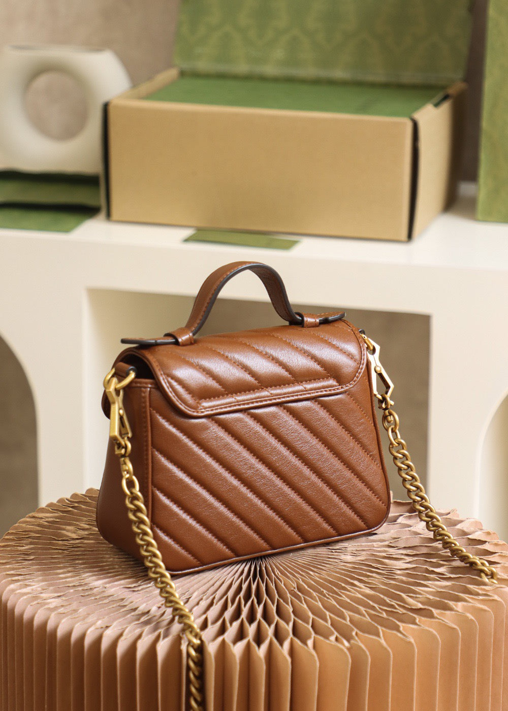 GG MARMONT MINI TOP HANDLE BAG