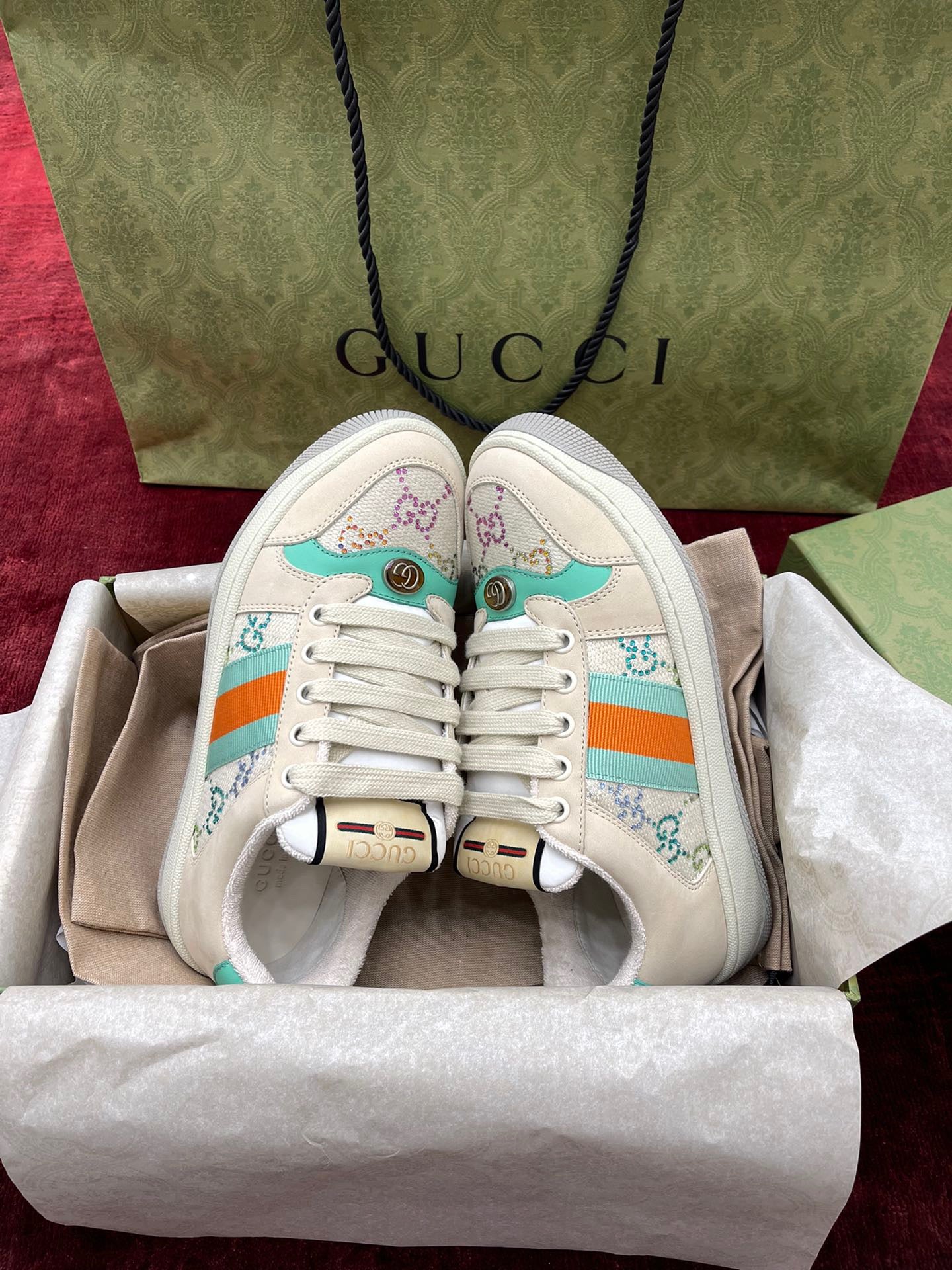 GG SCREENER LEATHER SNEAKERS