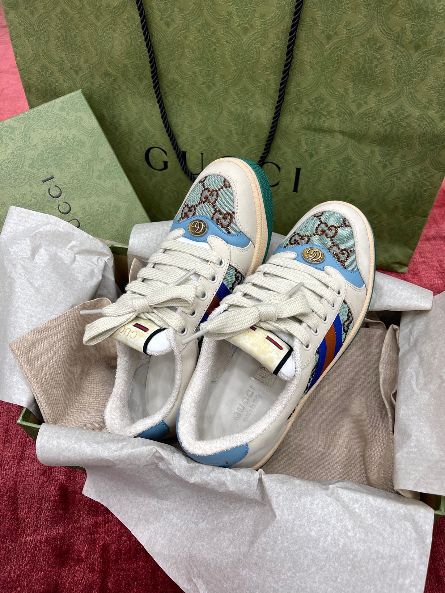 GG SCREENER LEATHER SNEAKERS