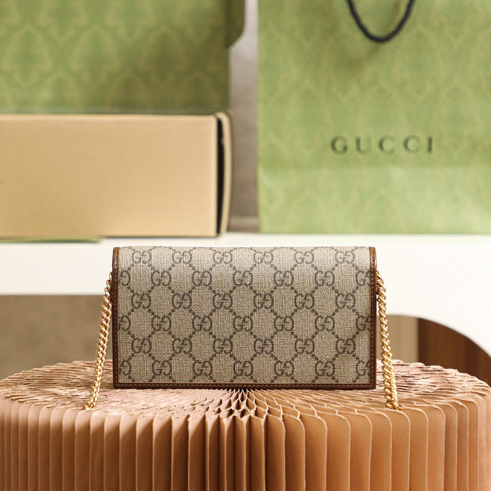 GG HORSEBIT 1955 WALLET WITH CHAIN