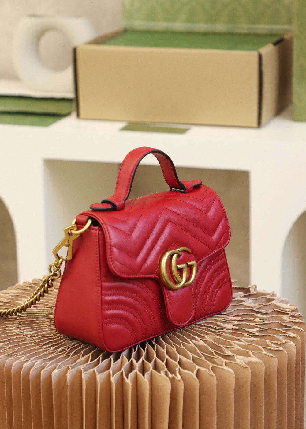 GG MARMONT MINI TOP HANDLE BAG