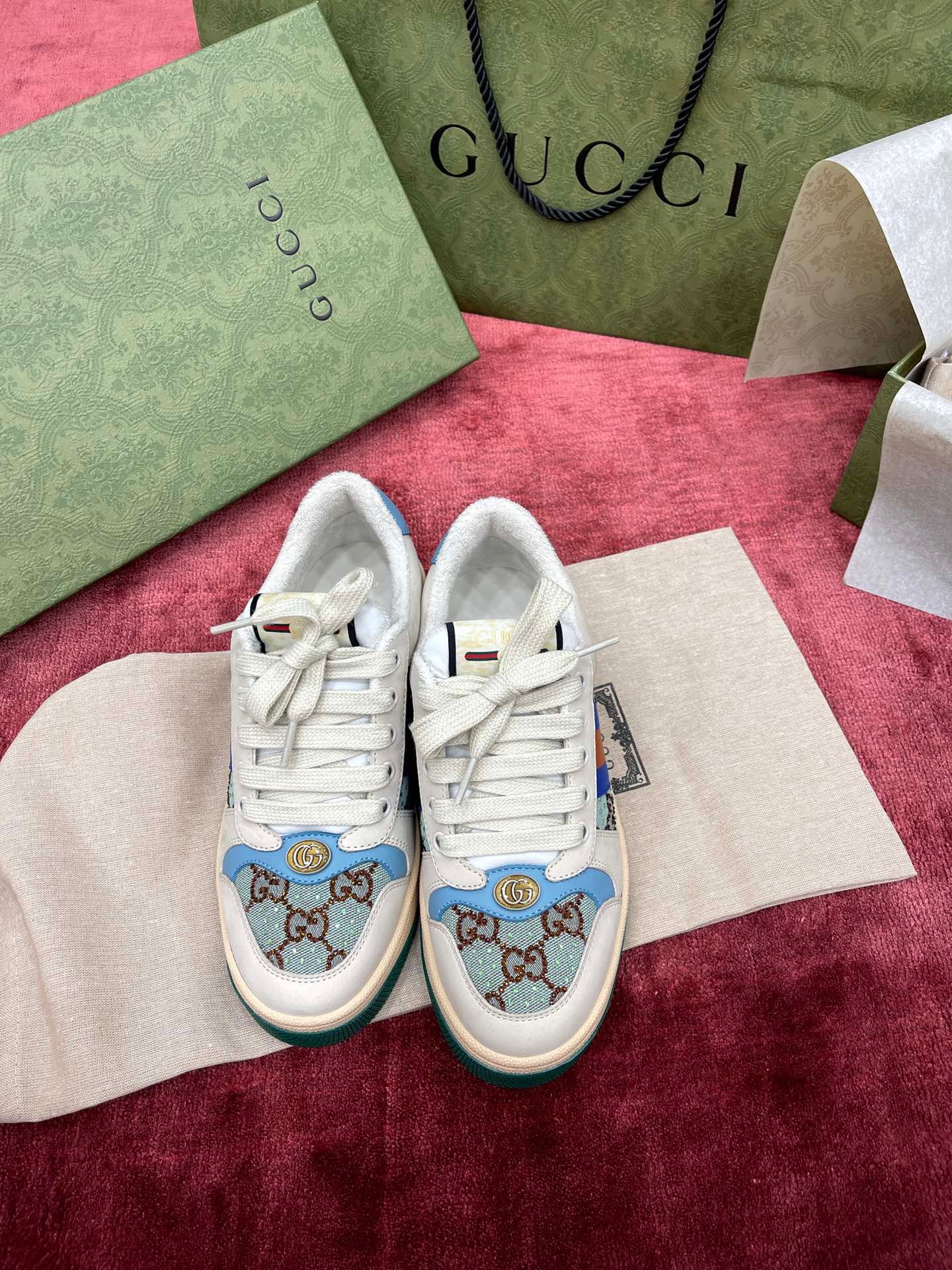 GG SCREENER LEATHER SNEAKERS