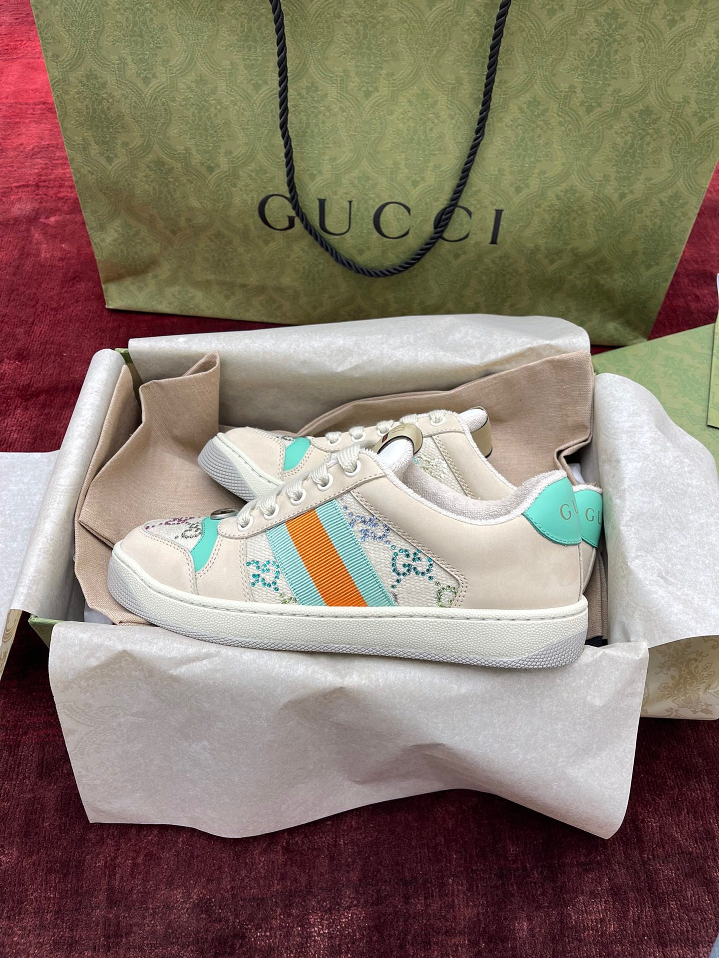 GG SCREENER LEATHER SNEAKERS