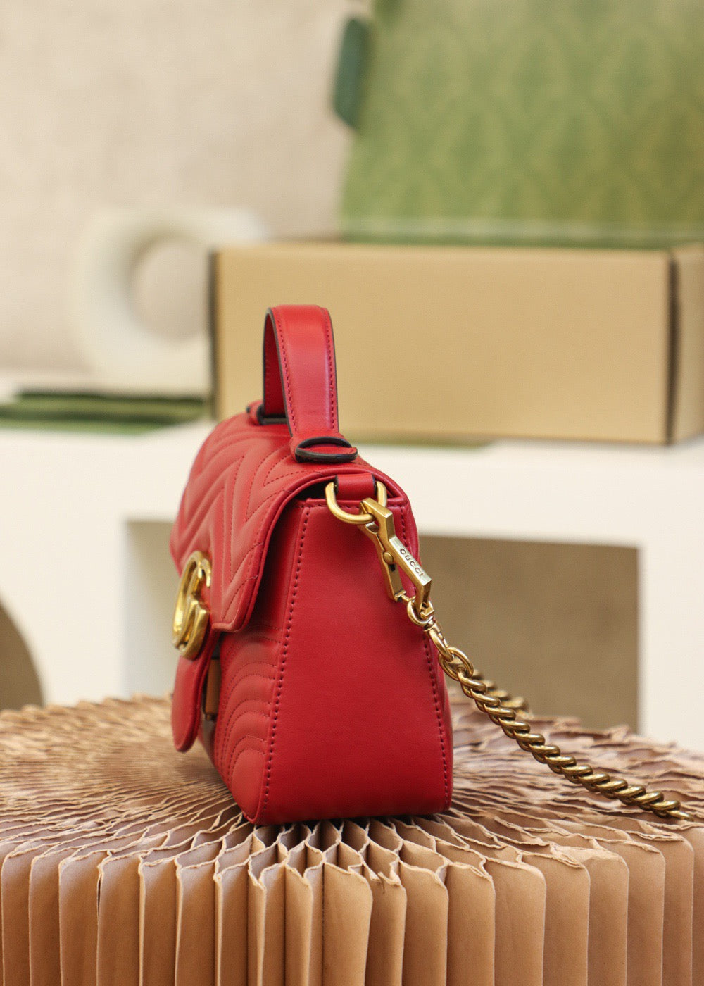 GG MARMONT MINI TOP HANDLE BAG
