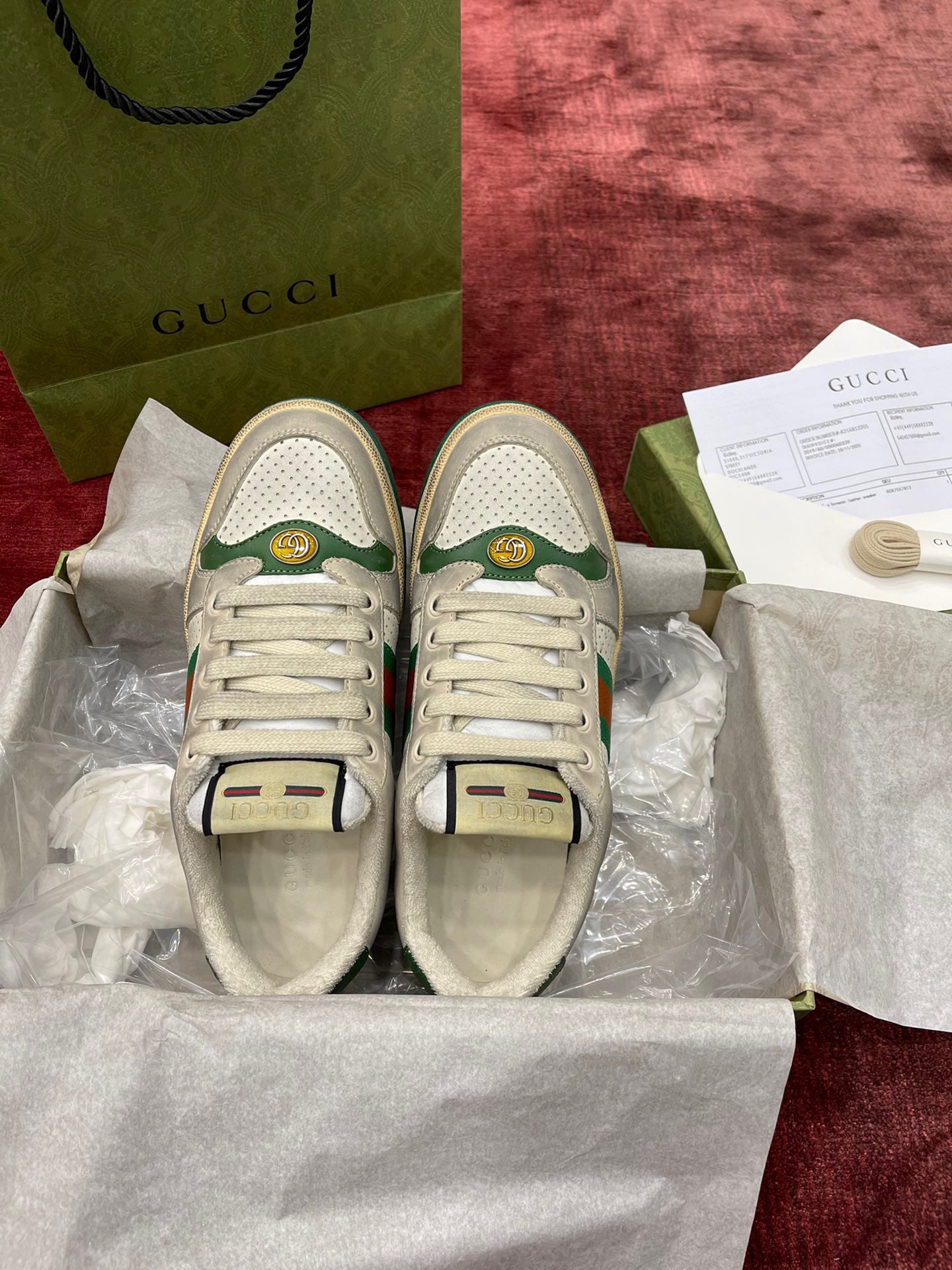 GG SCREENER LEATHER SNEAKERS