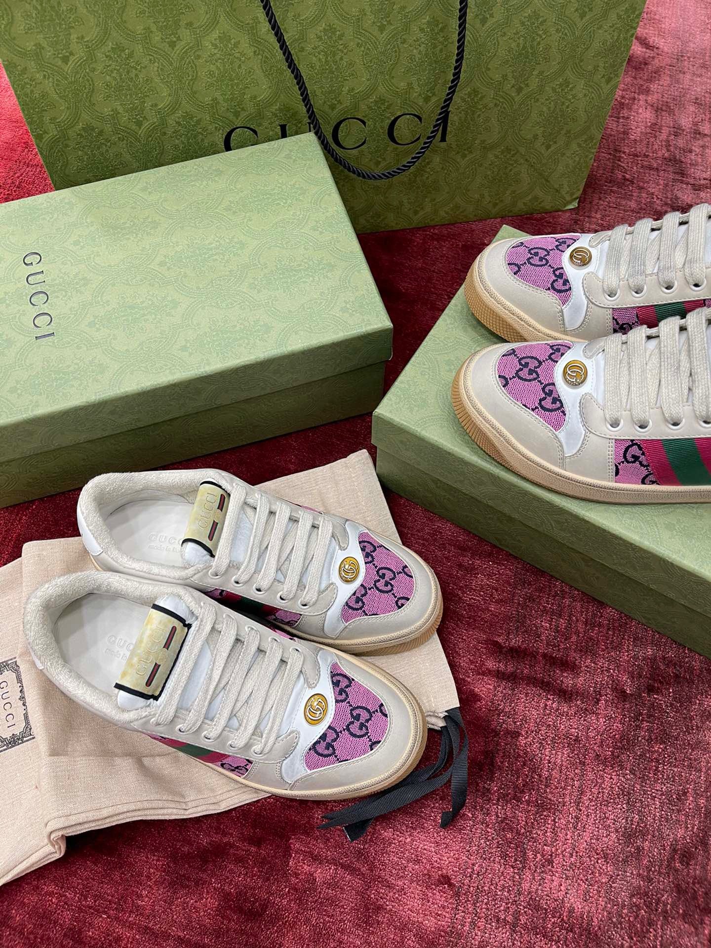 GG SCREENER LEATHER SNEAKERS