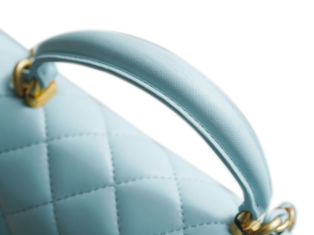 CC MINI FLAP BAG WITH TOP HANDLE