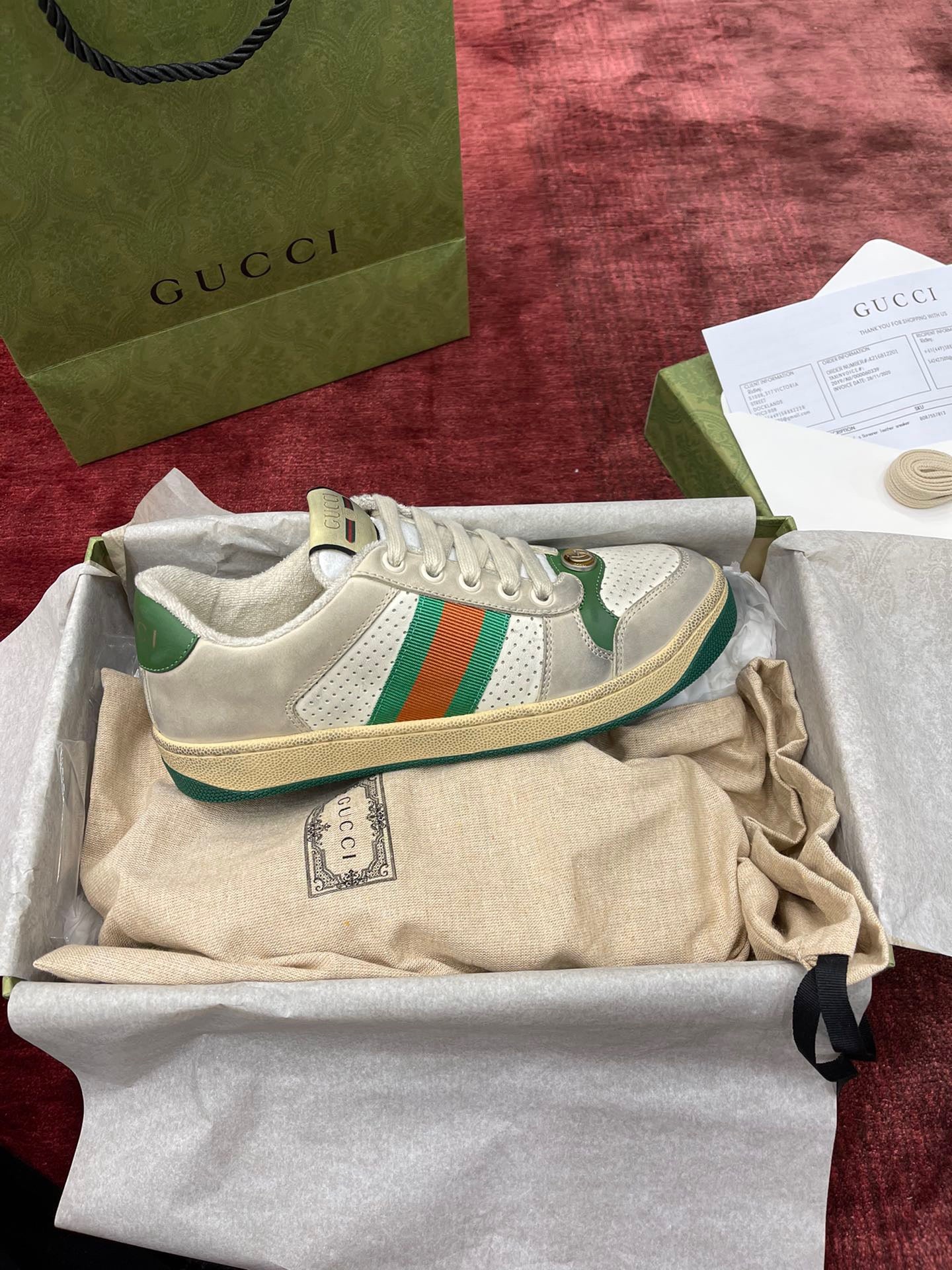 GG SCREENER LEATHER SNEAKERS