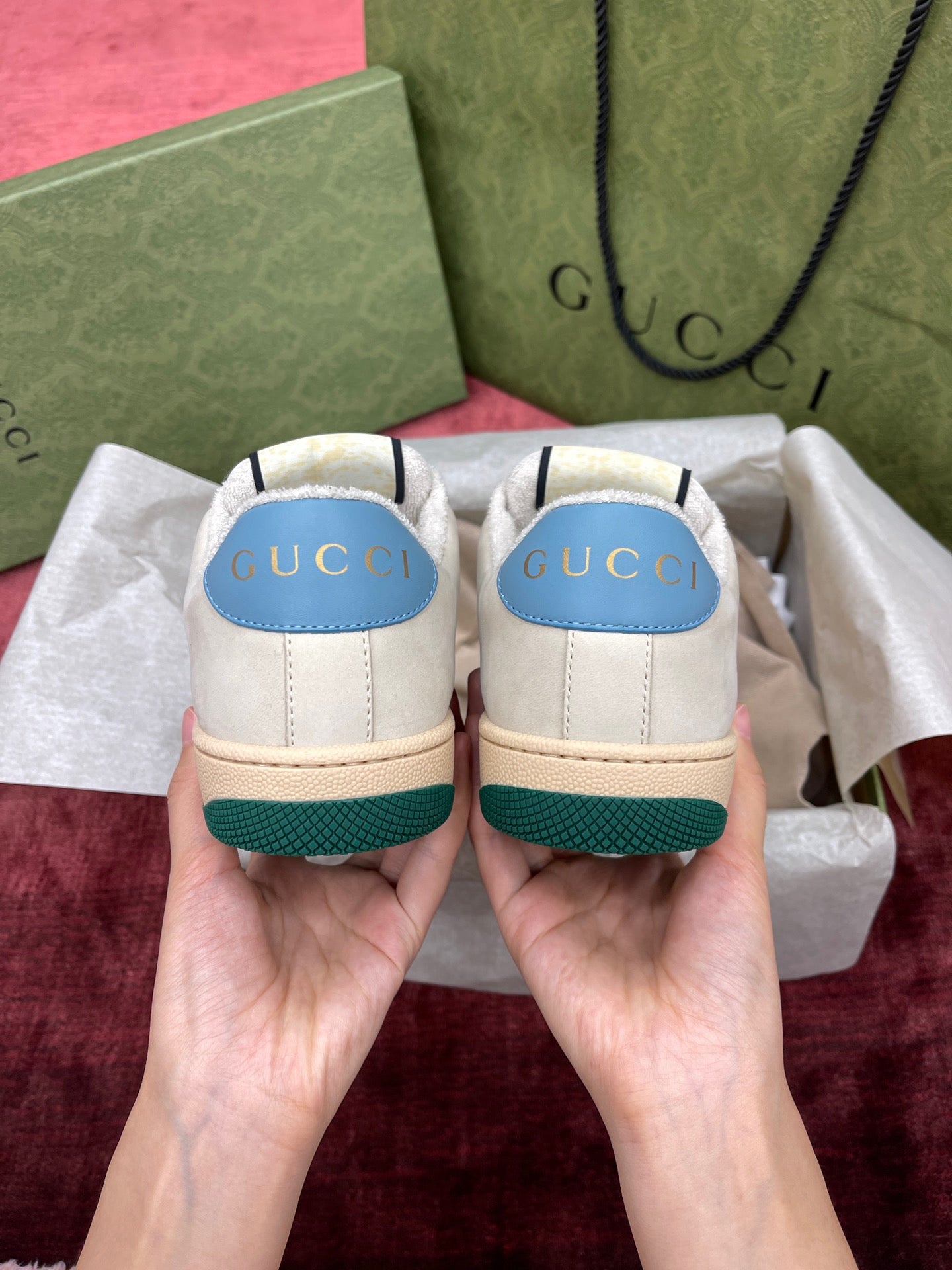GG SCREENER LEATHER SNEAKERS