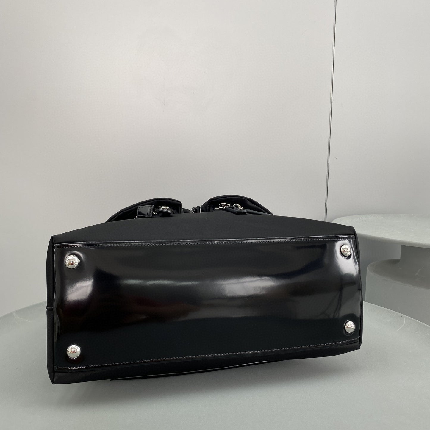 PD SIGNAUX NYLON AND LEATHER HOBO BAG