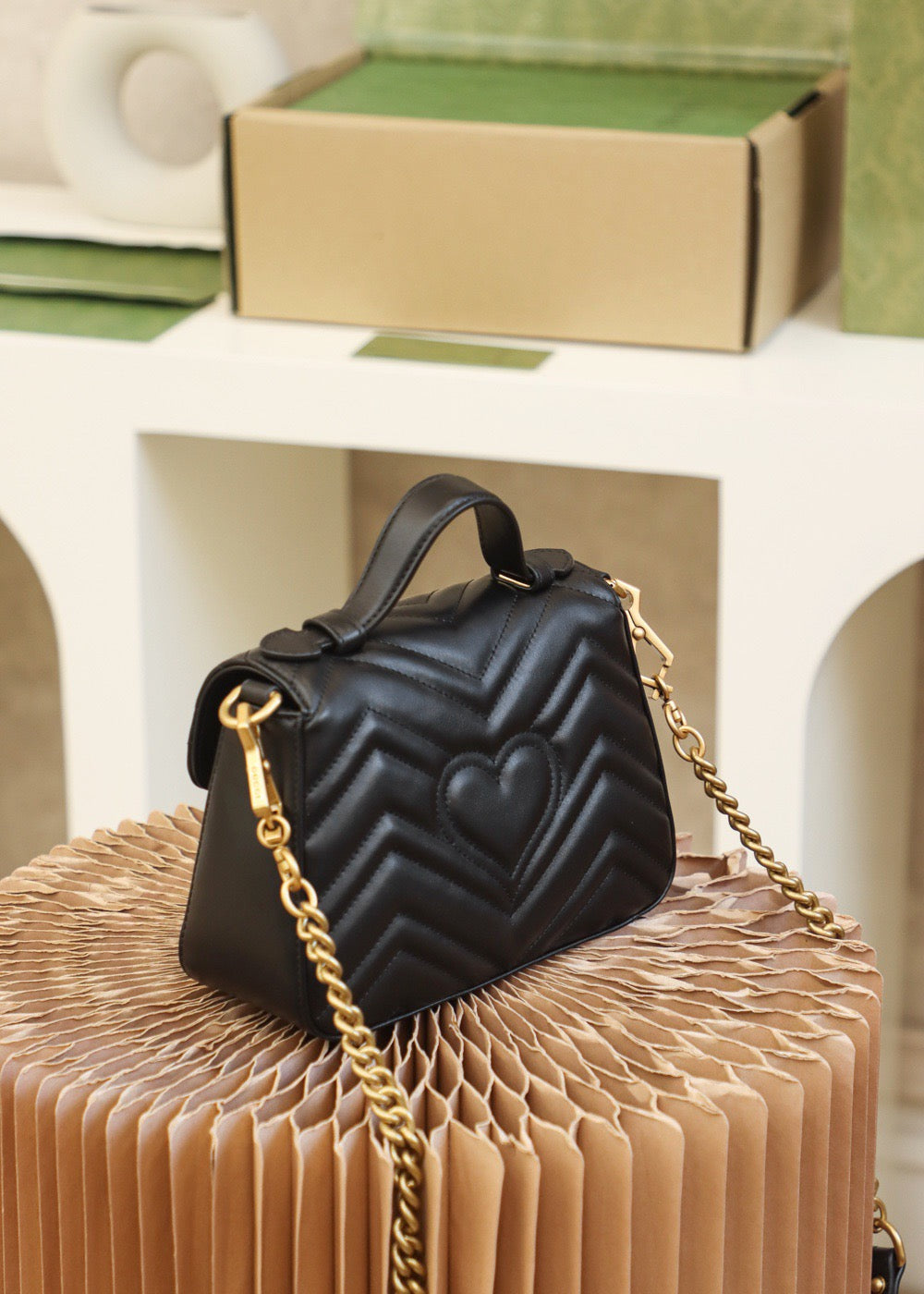GG MARMONT MINI TOP HANDLE BAG