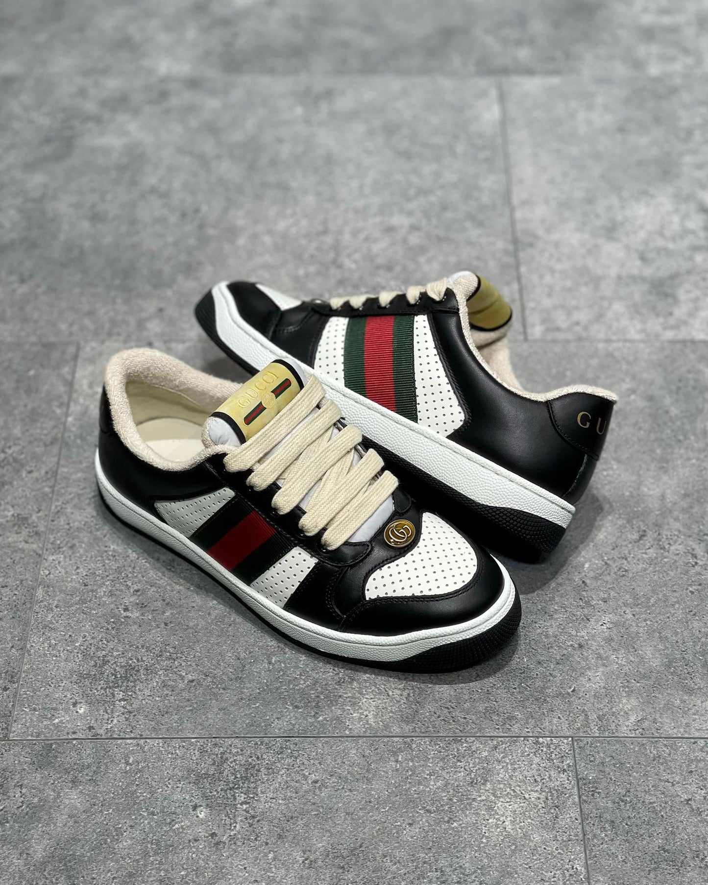GG SCREENER LEATHER SNEAKERS