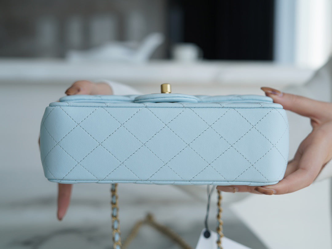 CC MINI FLAP BAG WITH TOP HANDLE