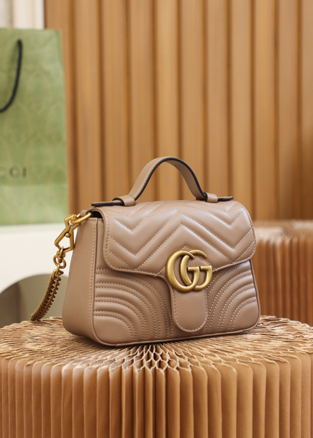 GG MARMONT MINI TOP HANDLE BAG