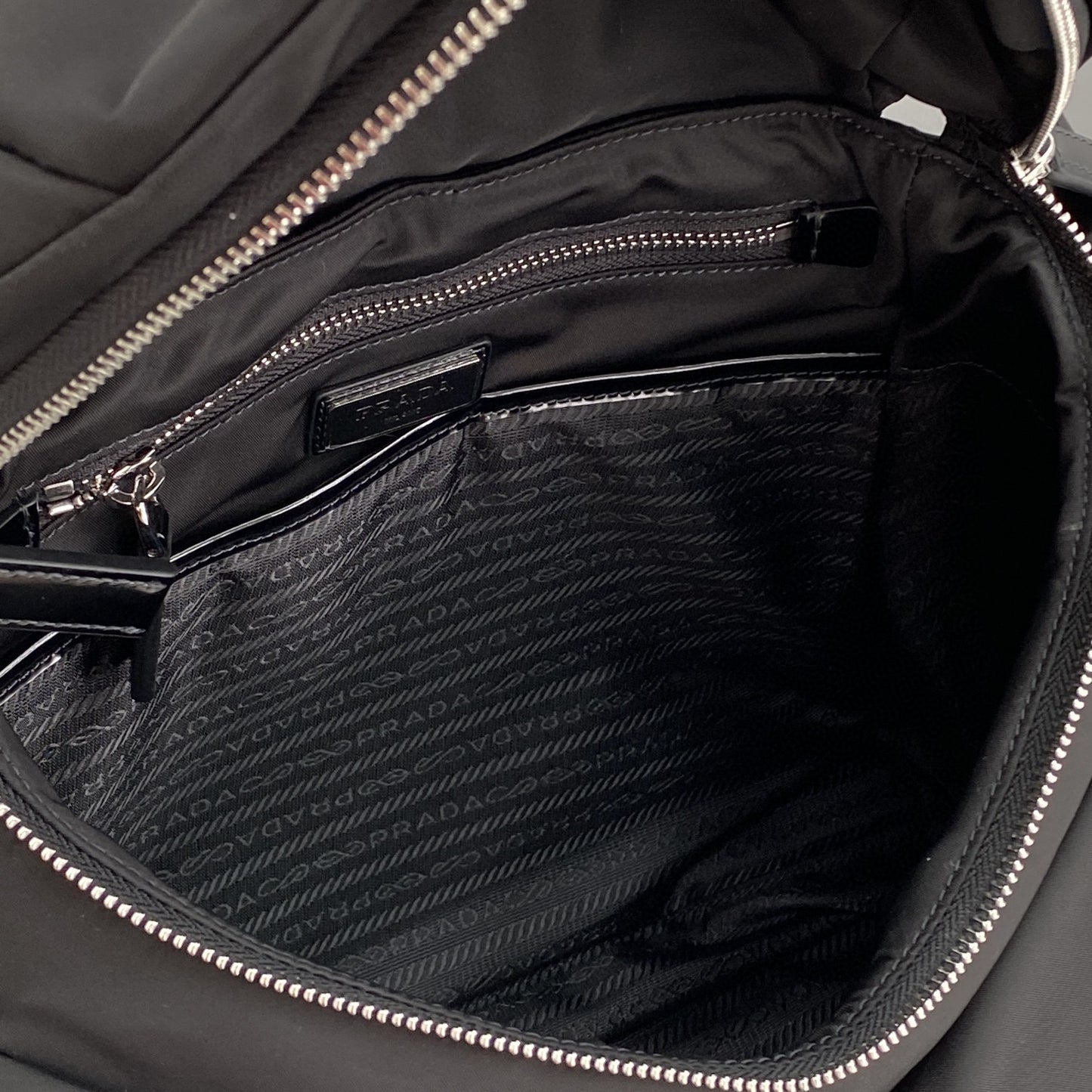 PD SIGNAUX NYLON AND LEATHER HOBO BAG