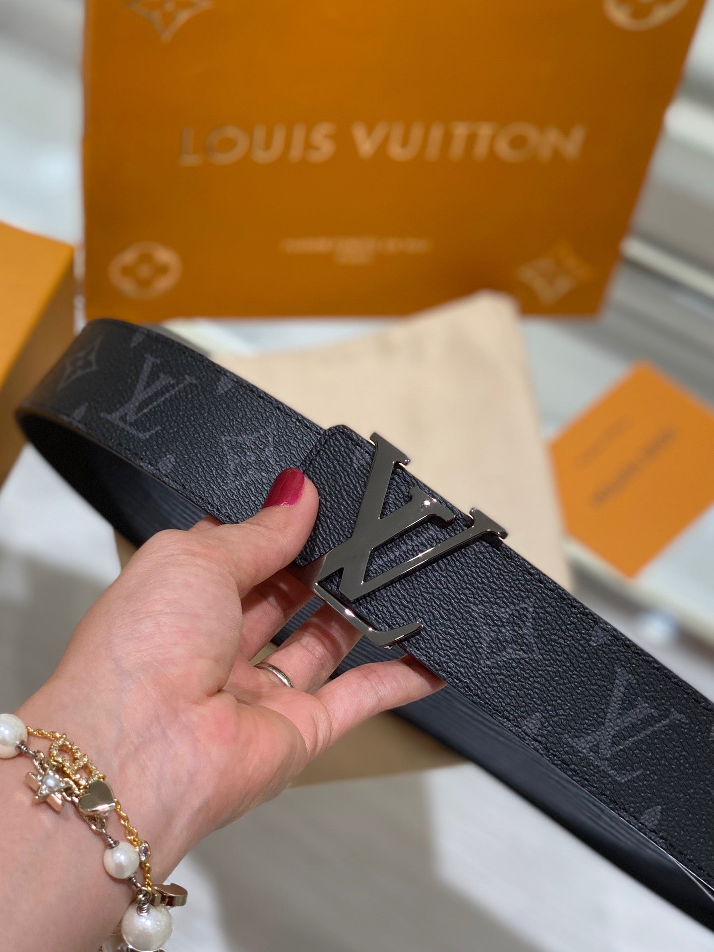 LOU INITIALS 40MM REVERSIBLE BELT