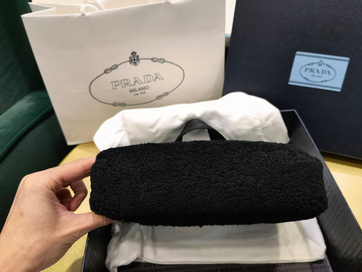 PD RE-EDITION 2000 SHEARLING SHOULDER BAG