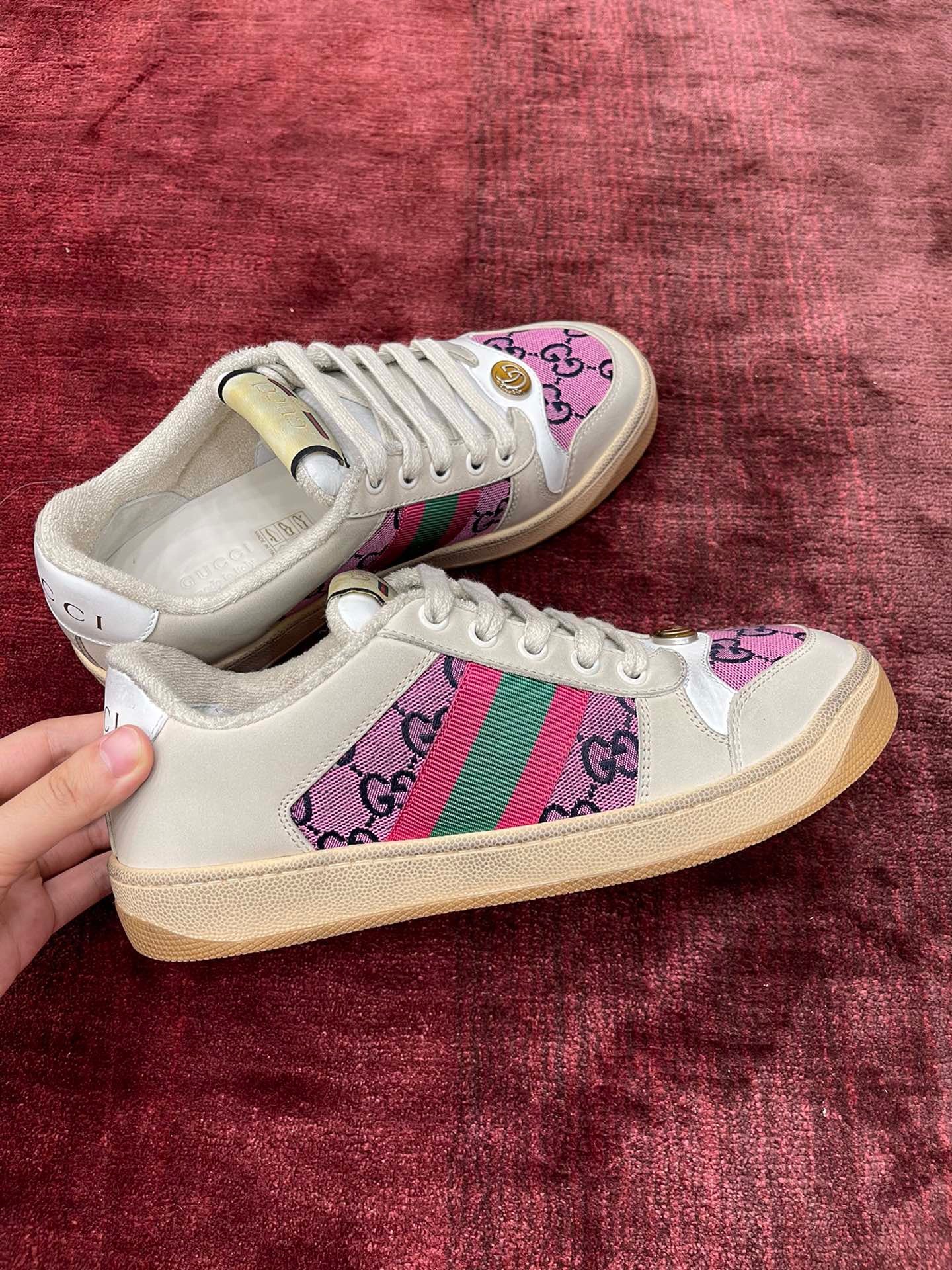 GG SCREENER LEATHER SNEAKERS