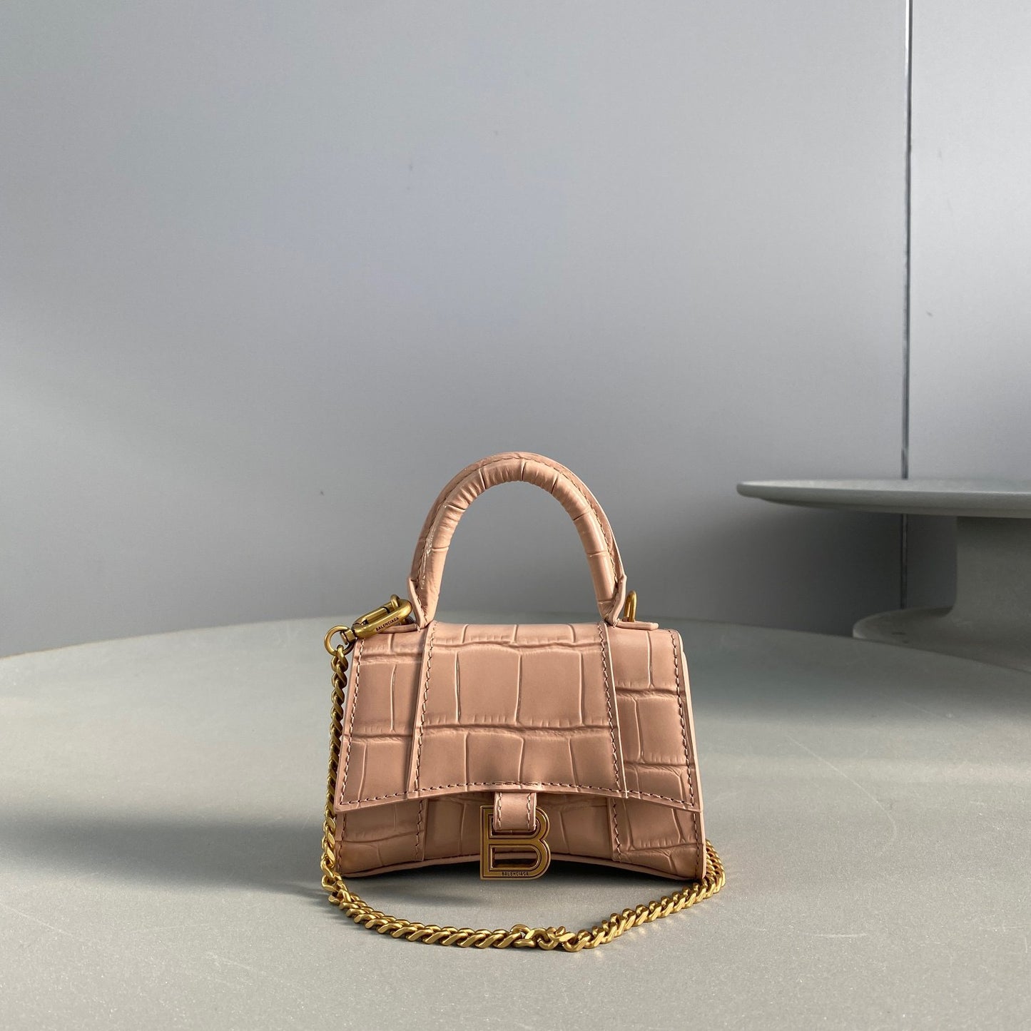BAL HOURGLASS MINI TOTE BAG