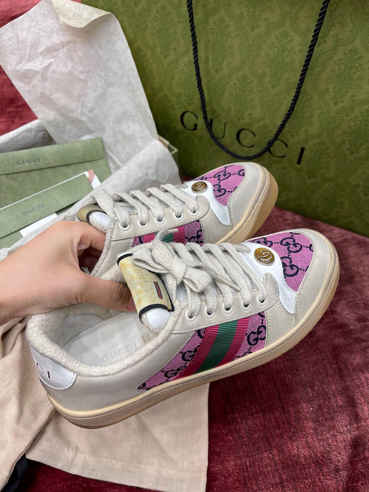 GG SCREENER LEATHER SNEAKERS