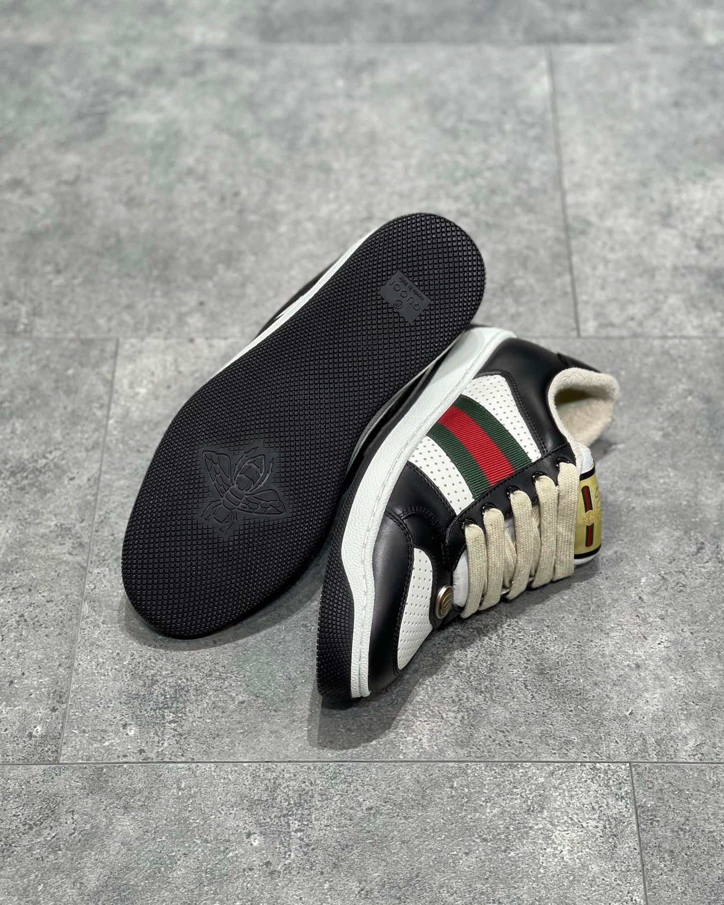 GG SCREENER LEATHER SNEAKERS