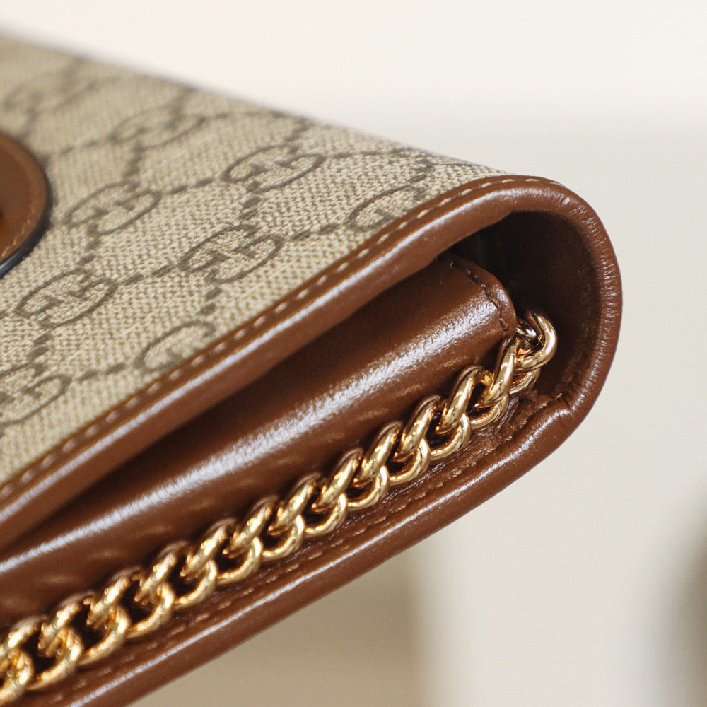 GG HORSEBIT 1955 WALLET WITH CHAIN