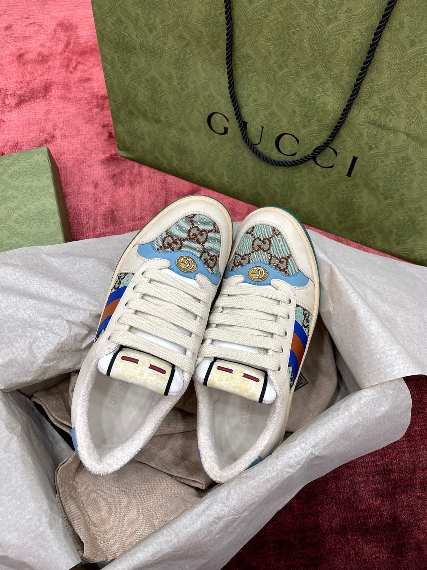 GG SCREENER LEATHER SNEAKERS