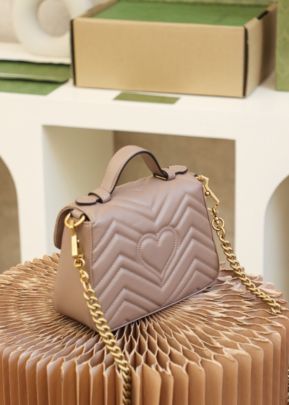 GG MARMONT MINI TOP HANDLE BAG