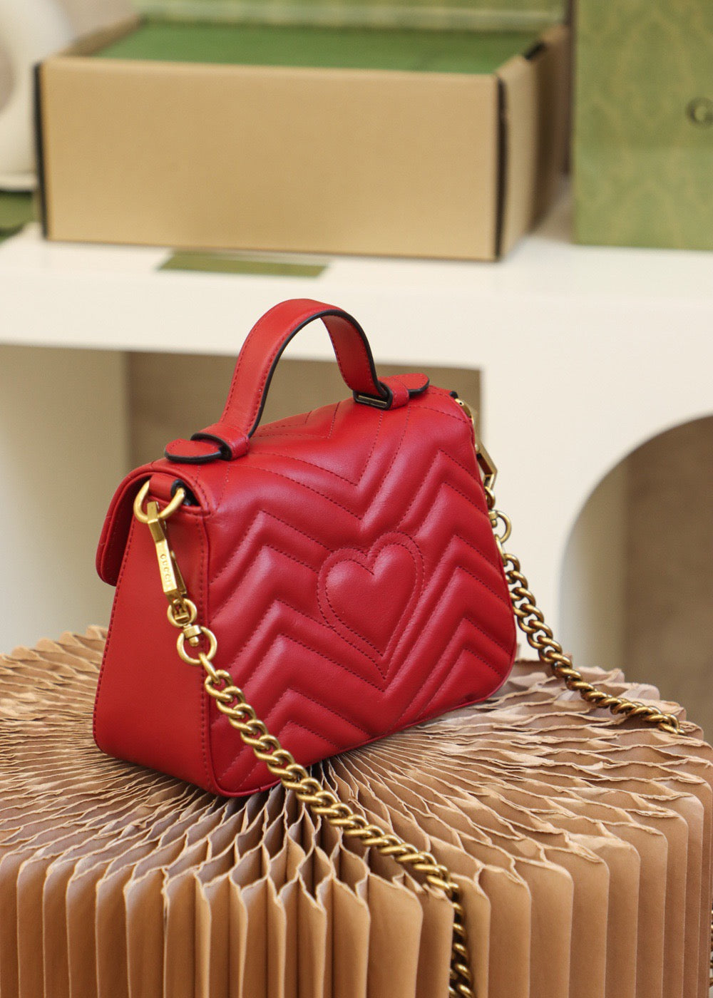 GG MARMONT MINI TOP HANDLE BAG