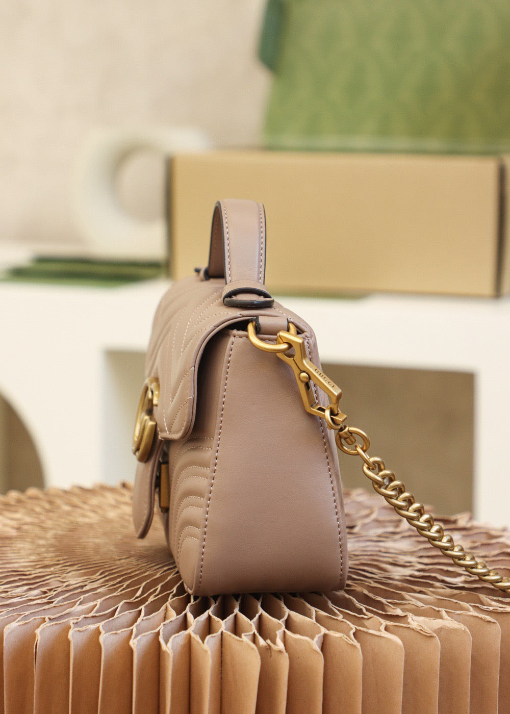 GG MARMONT MINI TOP HANDLE BAG