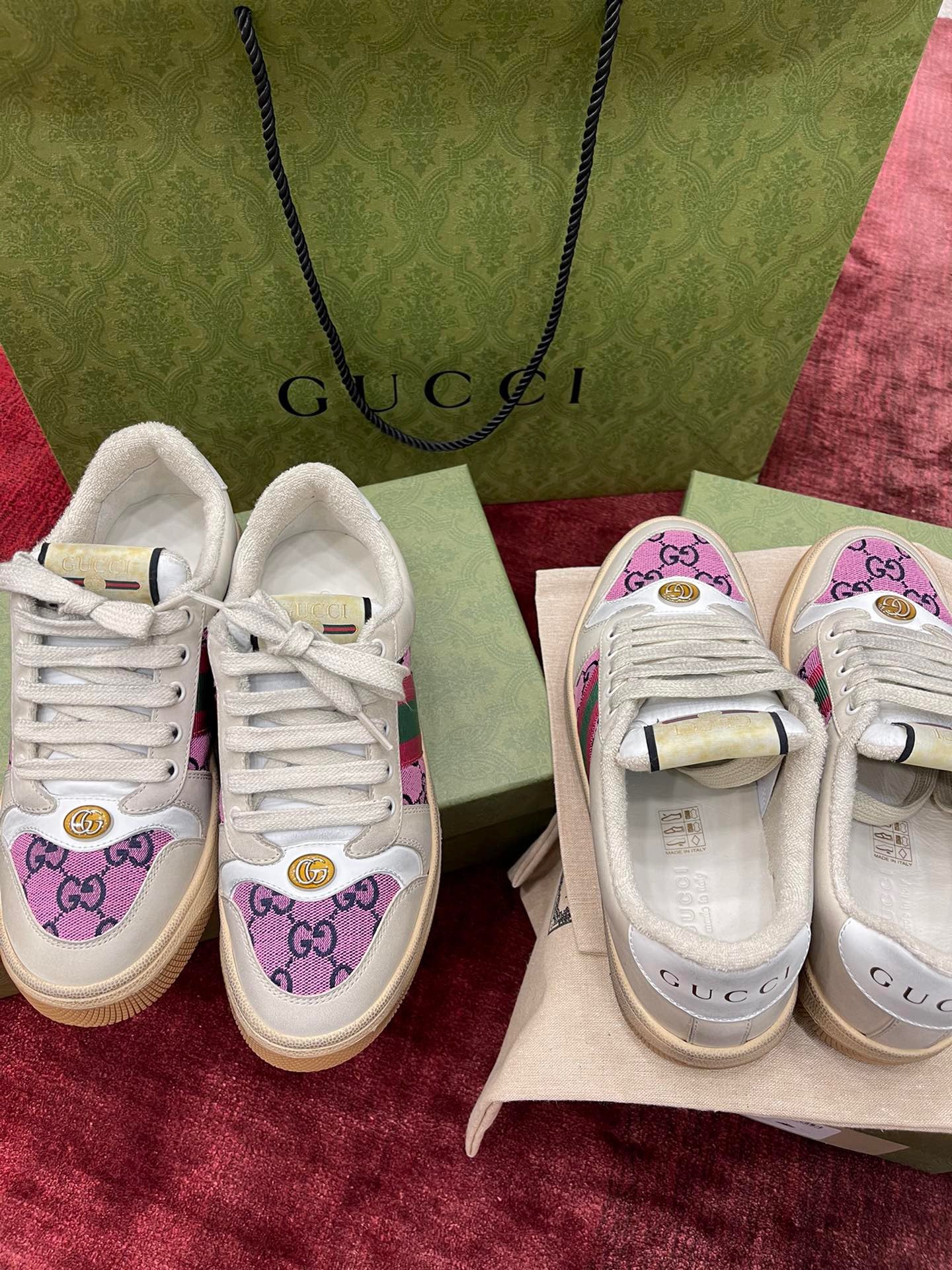 GG SCREENER LEATHER SNEAKERS