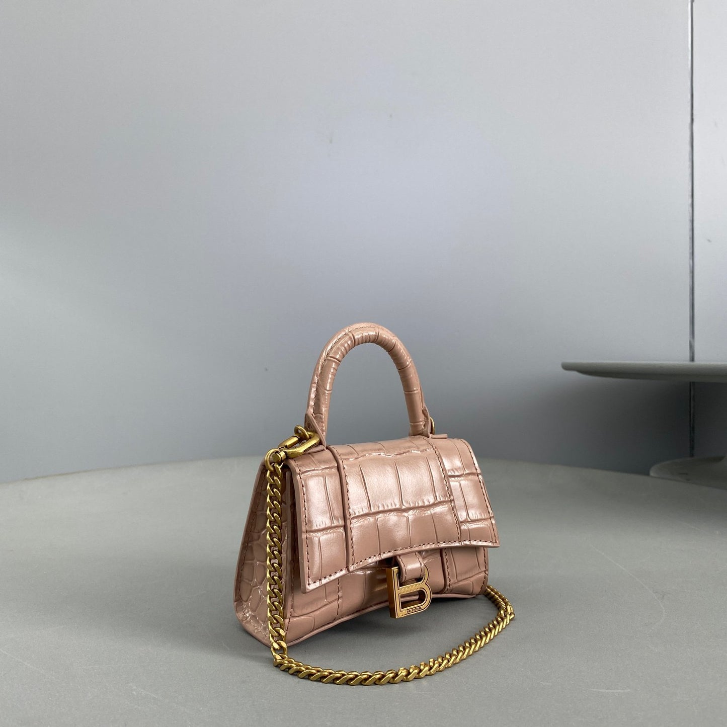 BAL HOURGLASS MINI TOTE BAG